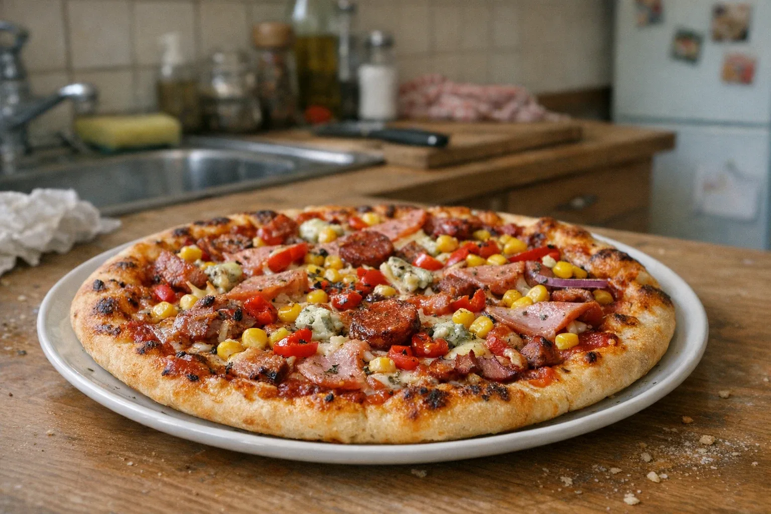 Pizza zoals uit de pizzeria