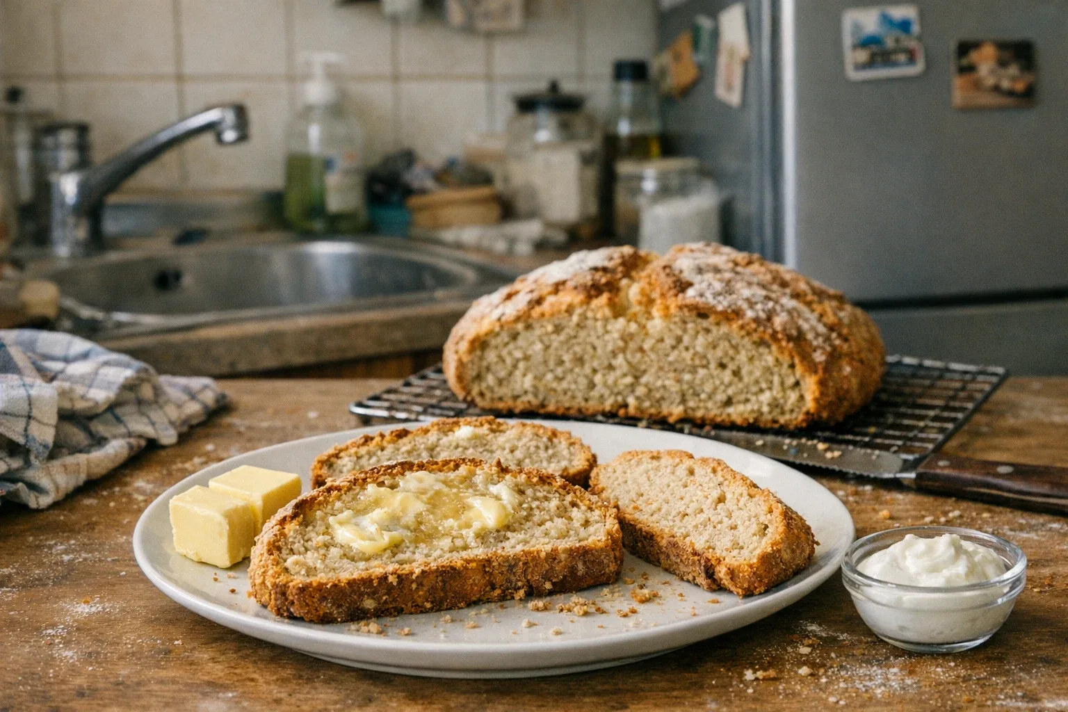 Iers speltbrood (zonder kneden, zonder rijzen, snel)