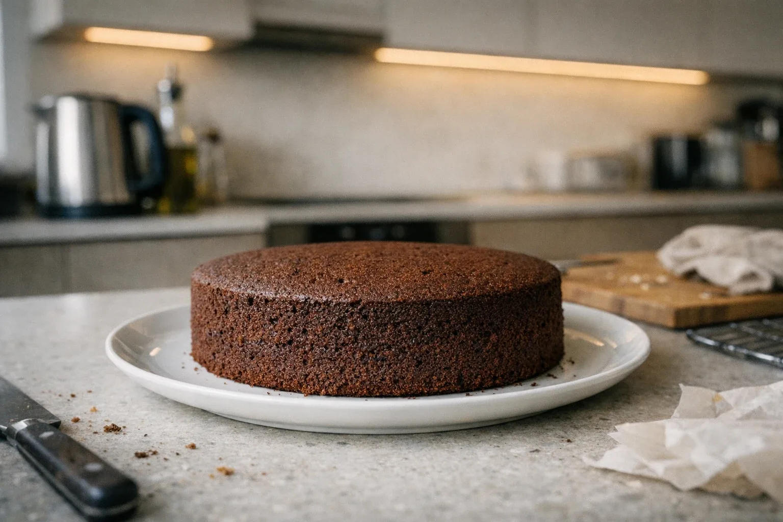 Cacaobiscuit voor taart op basis van olie
