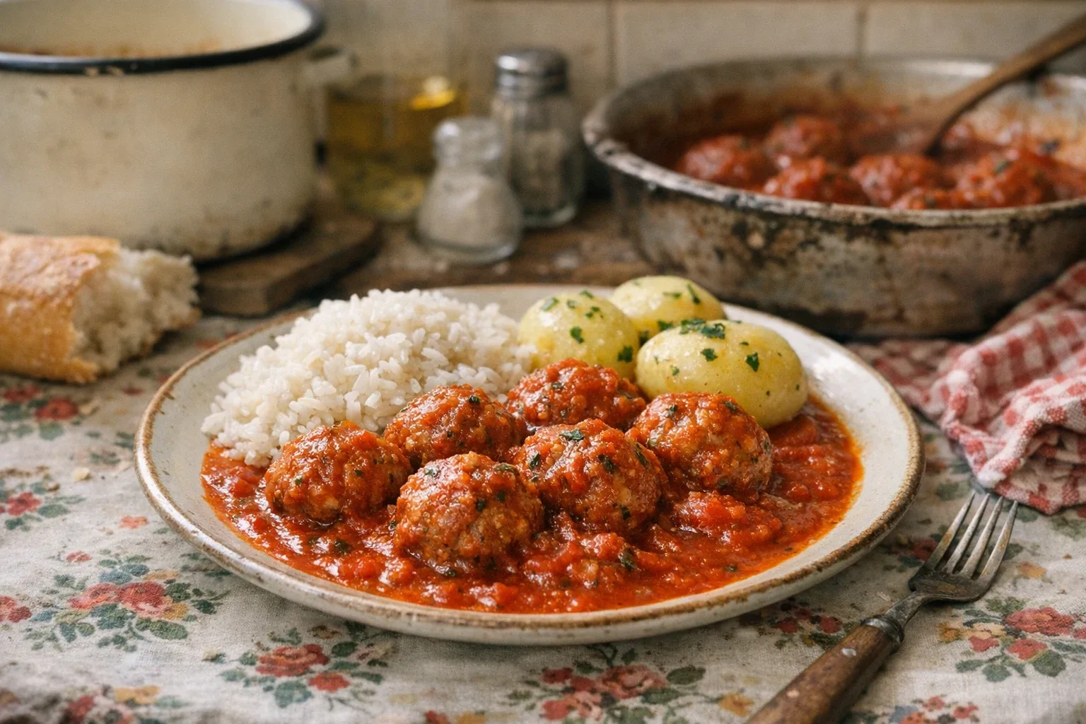 Gehaktballetjes in tomatensaus