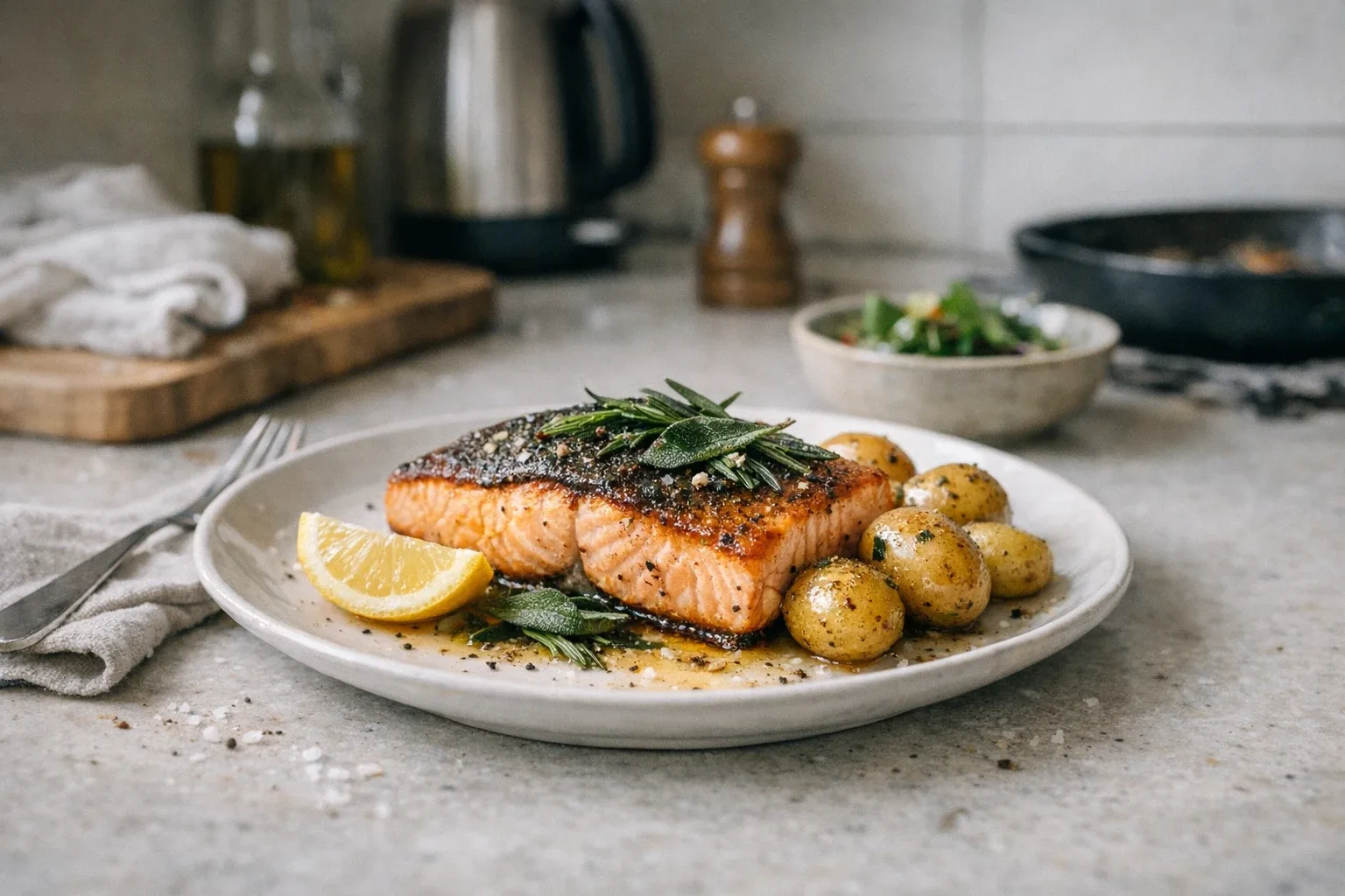 Zalm uit de koekenpan