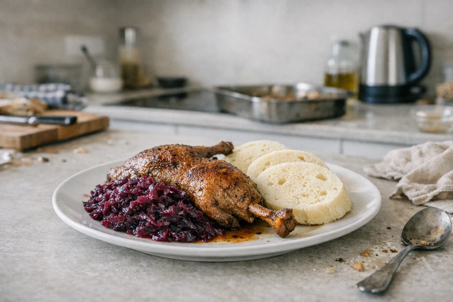 Gebraden eend volgens oma's recept