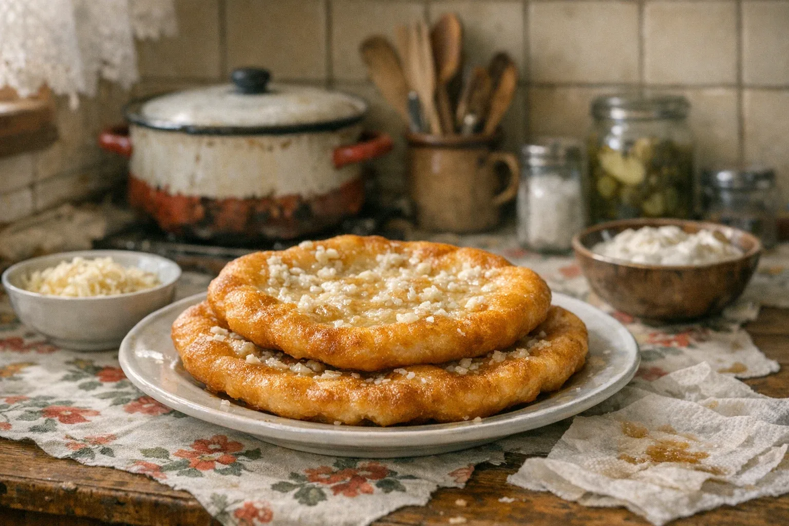 Lángos (koelkastdeeg)