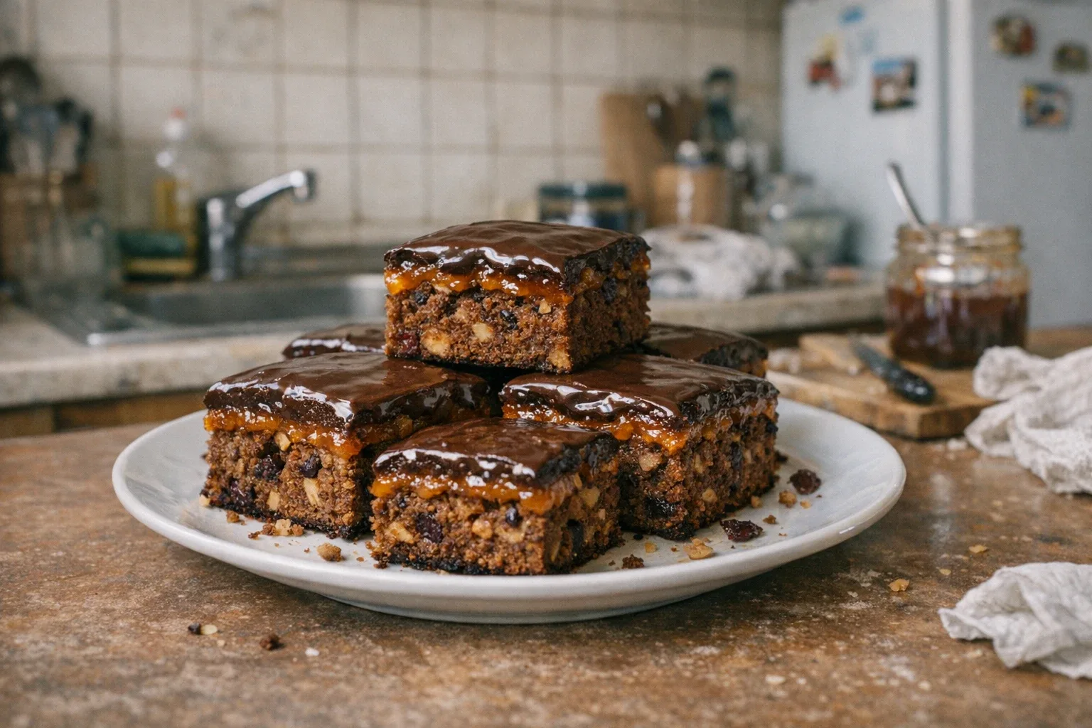 Appel-peperkoekcake