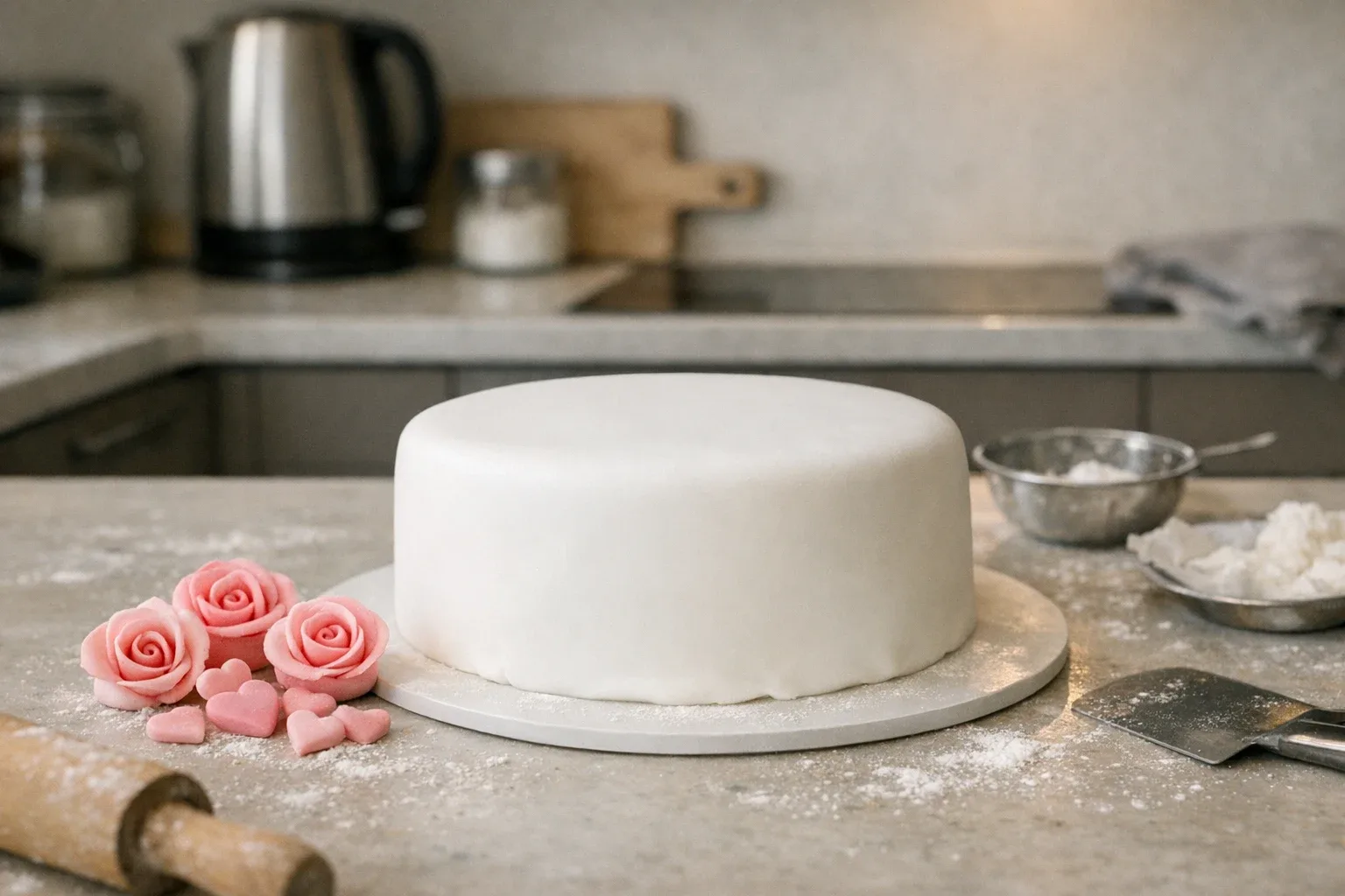 Marshmallowfondant voor het bekleden van taarten – nepmarsepein
