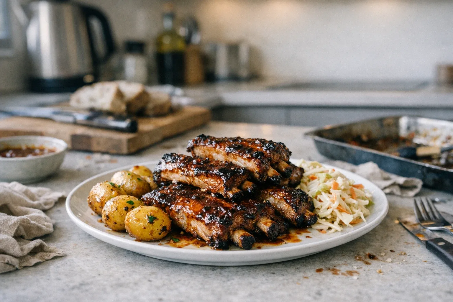 Gebakken spareribs