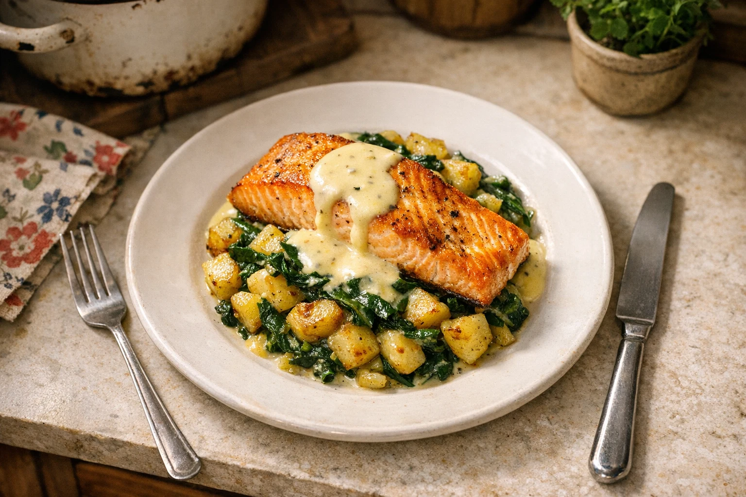 Zalm met citroensaus