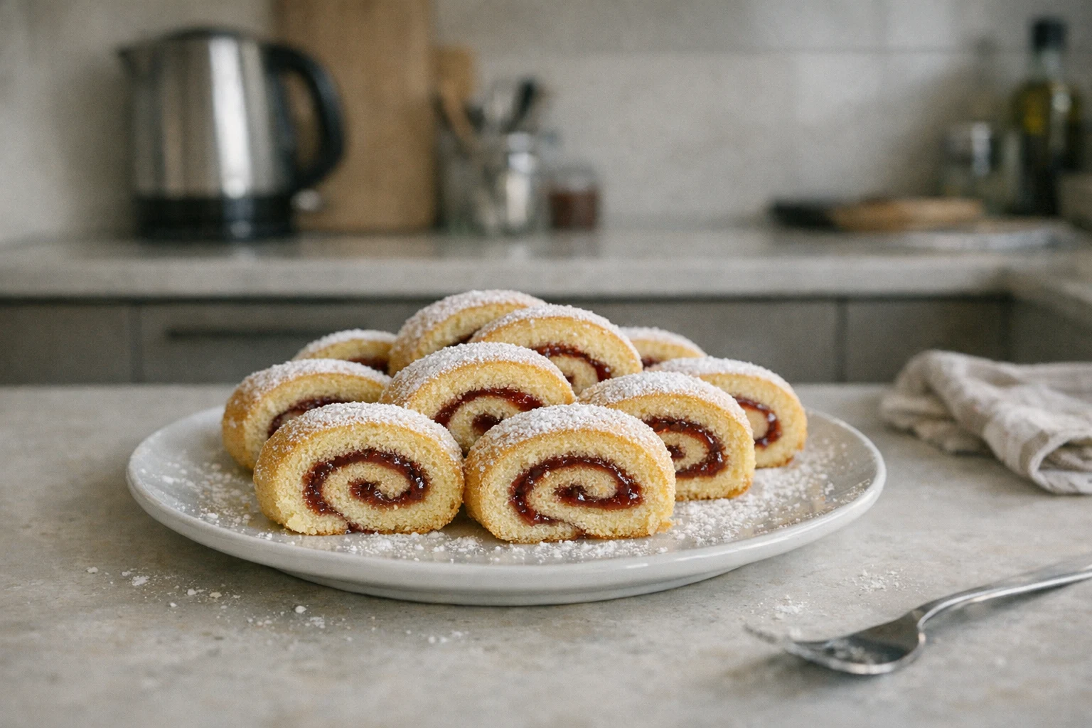Luchtige biscuitrol