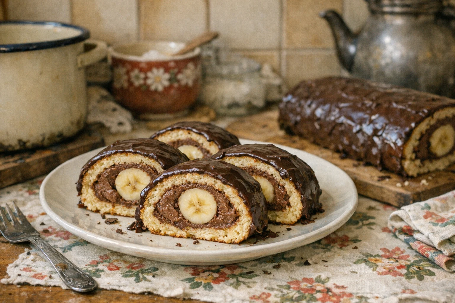 Bananenrolcake