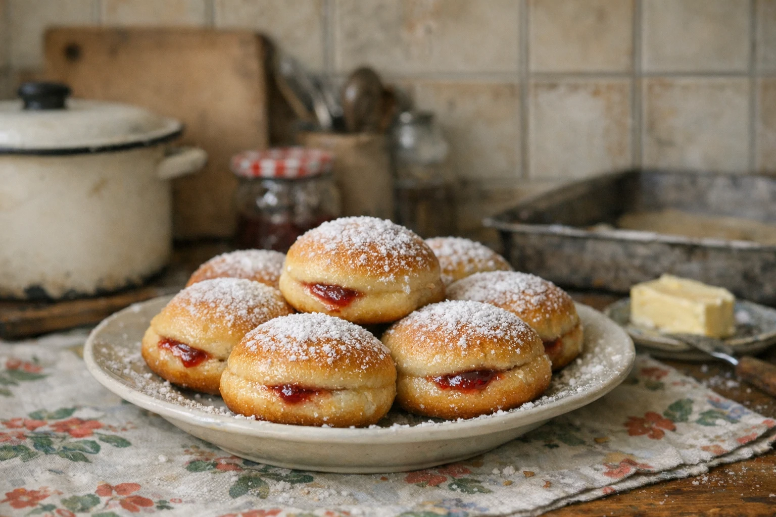 Zelfgemaakte donuts uit de oven
