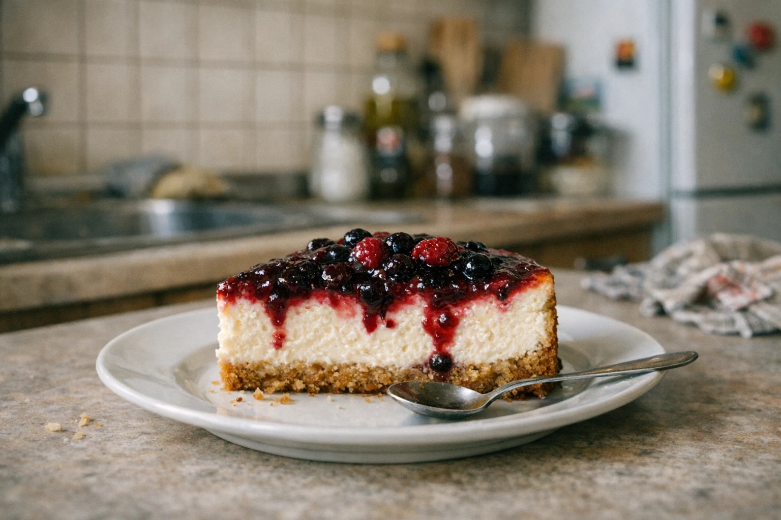 Kwarkcheesecake met bosvruchten
