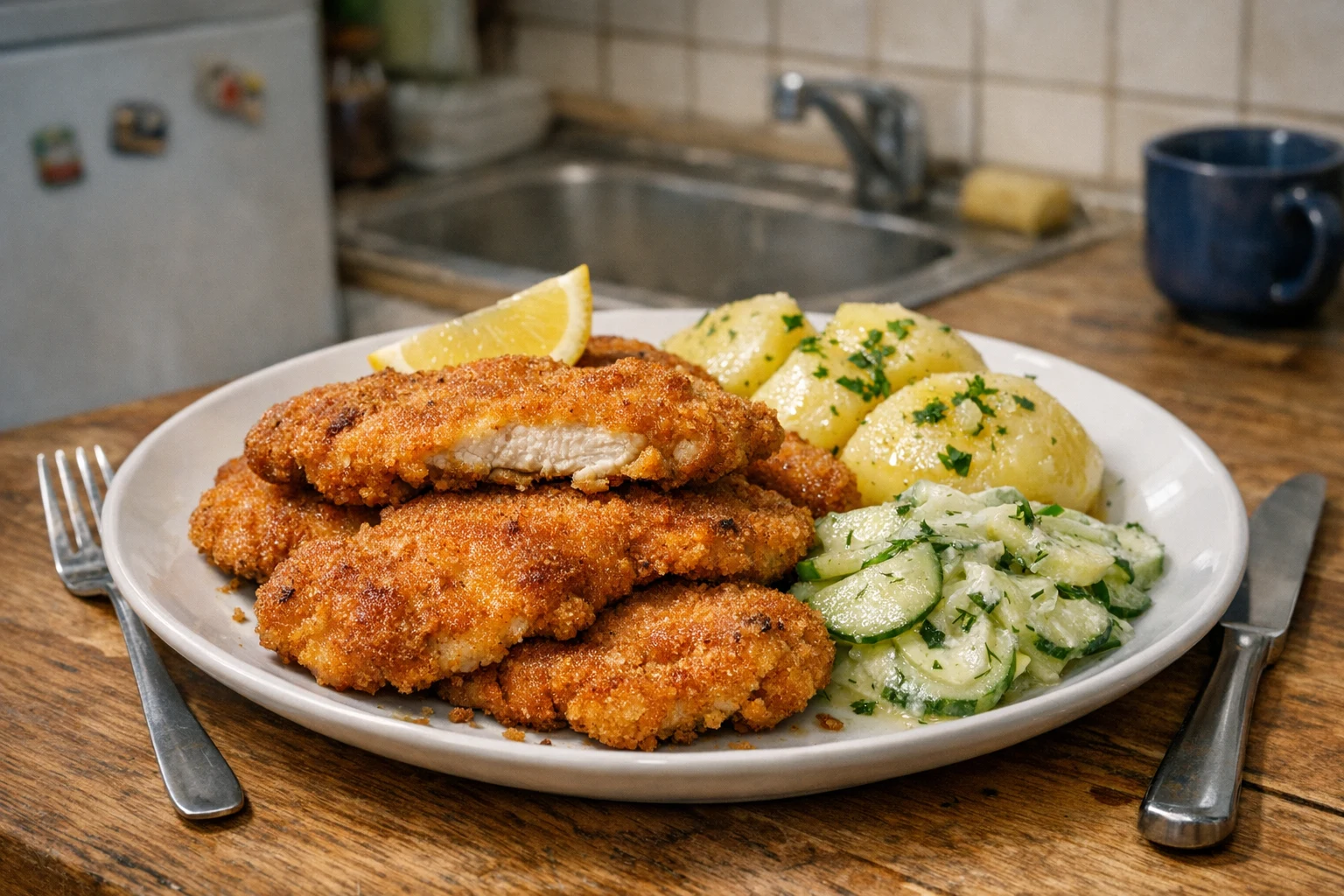 Krokant gebakken kalkoenfilet