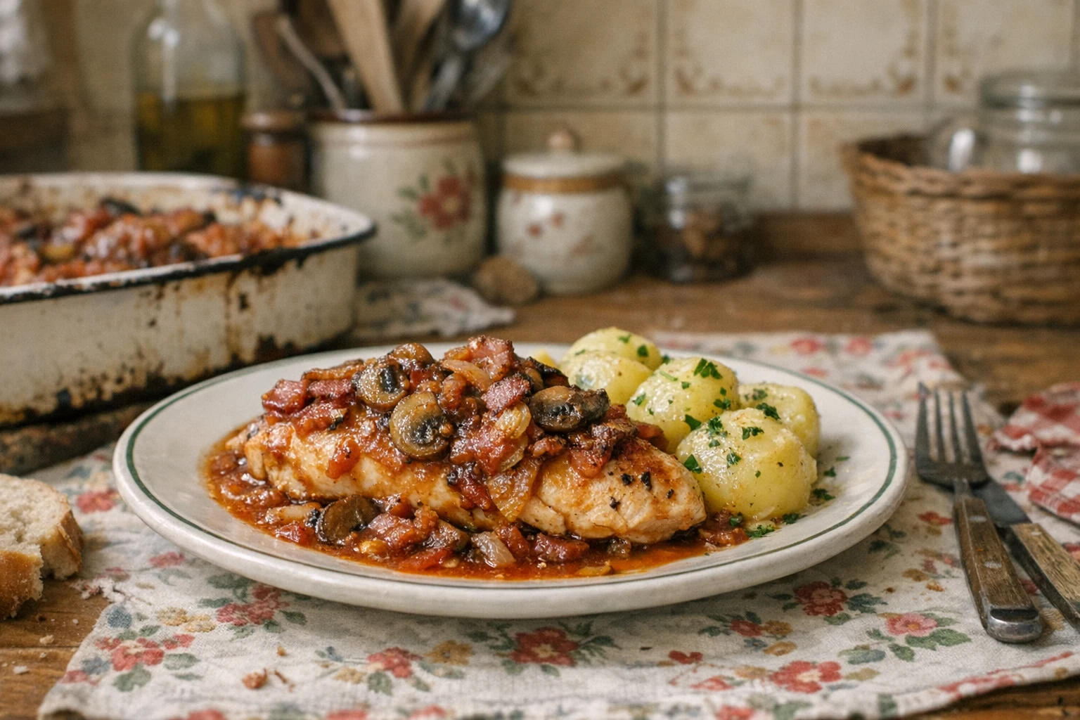 Gegratineerde kipfilet