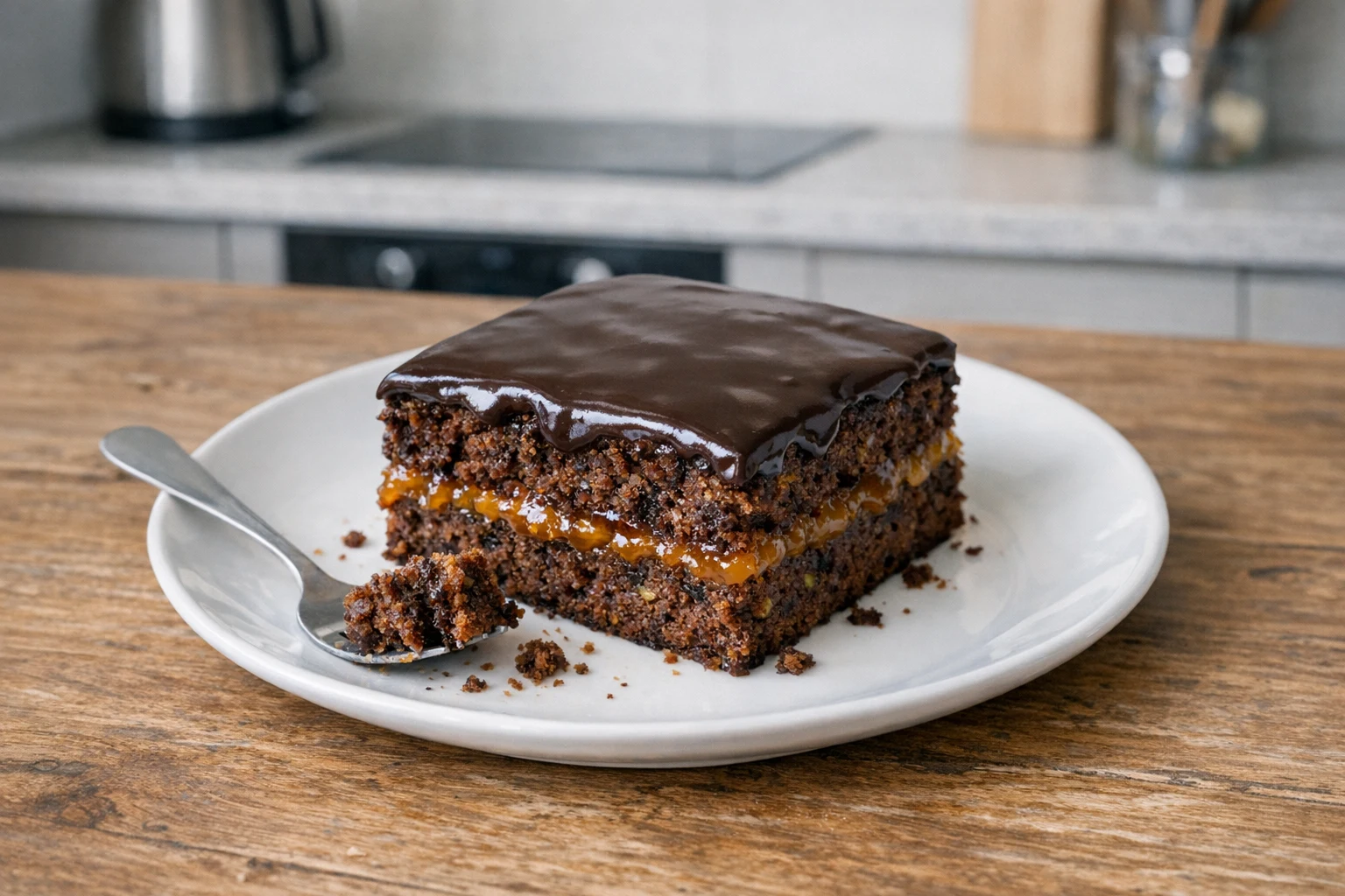 Courgettecake met chocoladeglazuur