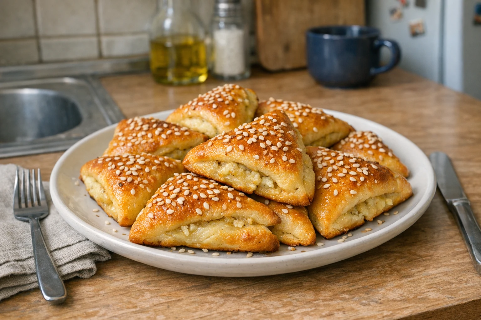 Knoflookdriehoekjes