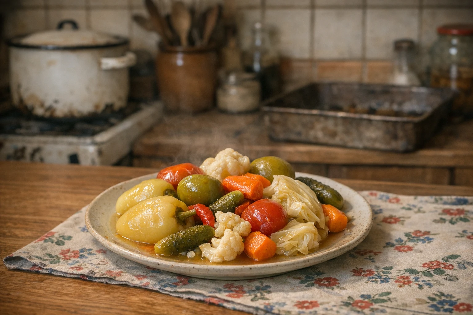 Gefermenteerde groenten volgens Bulgaars recept