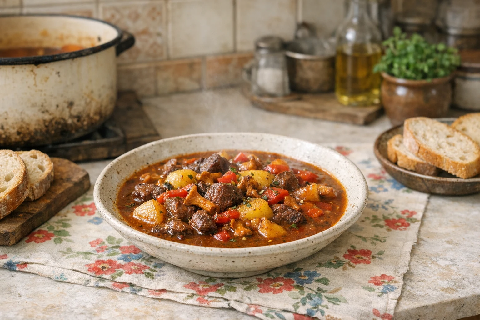 Jagersgoulash uit de ketel