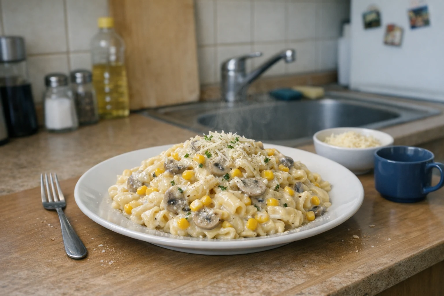 Pasta met kaassaus
