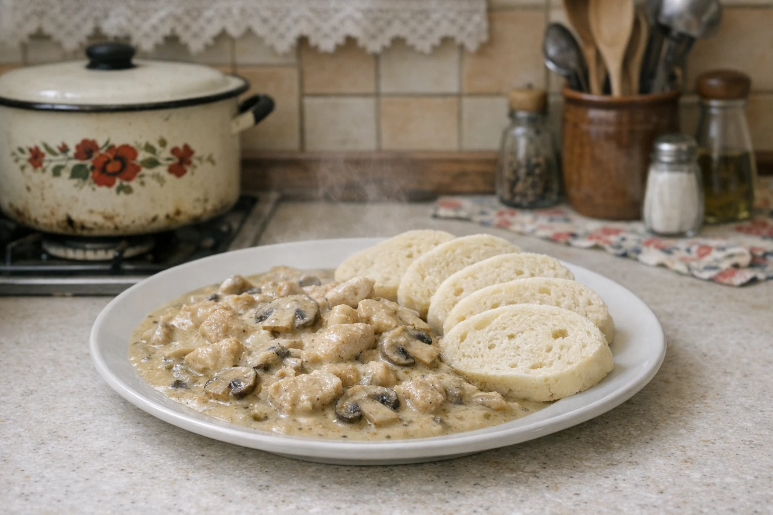 Romige champignonsaus met kaas