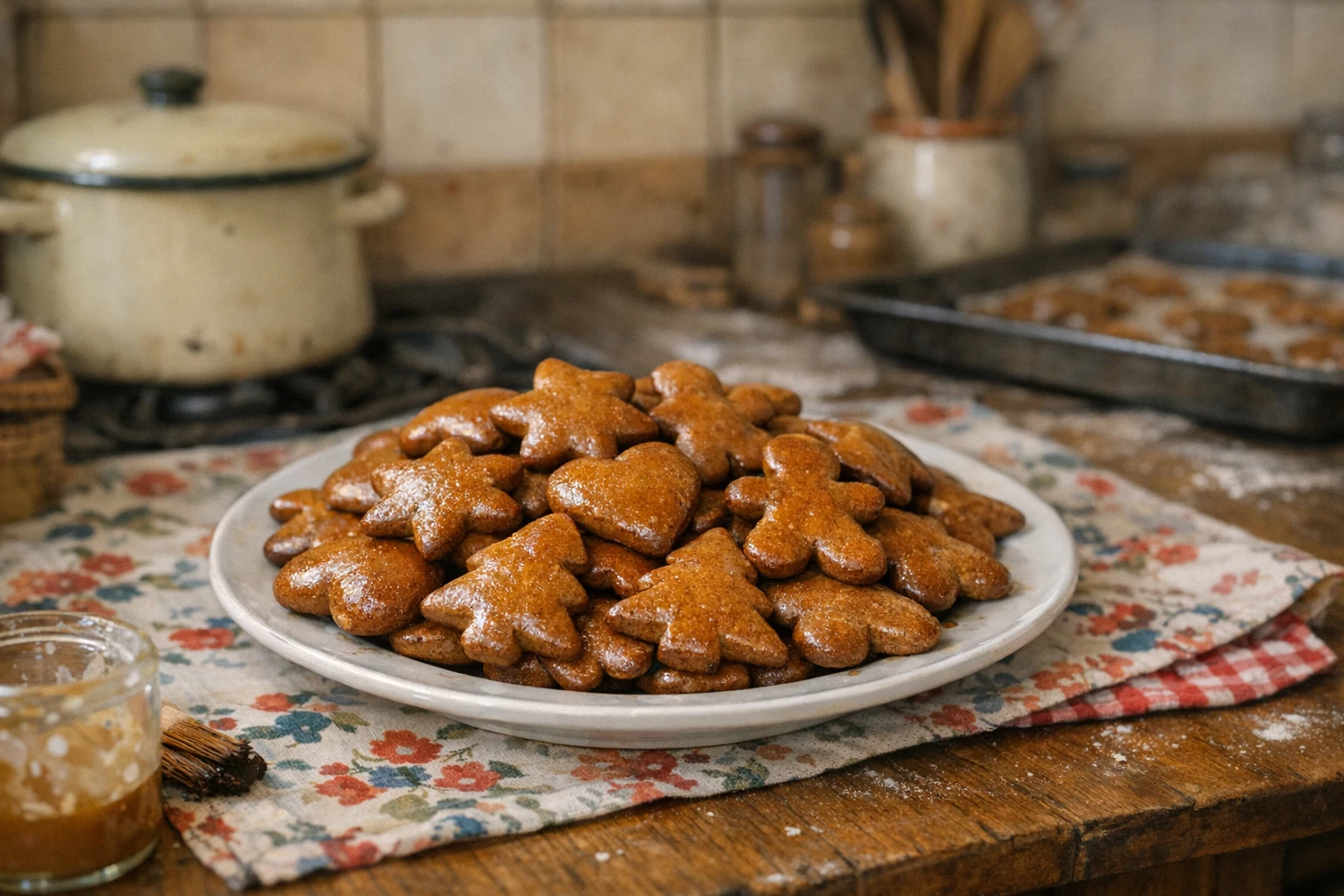 Zachte kerstkoekjes met speculaaskruiden