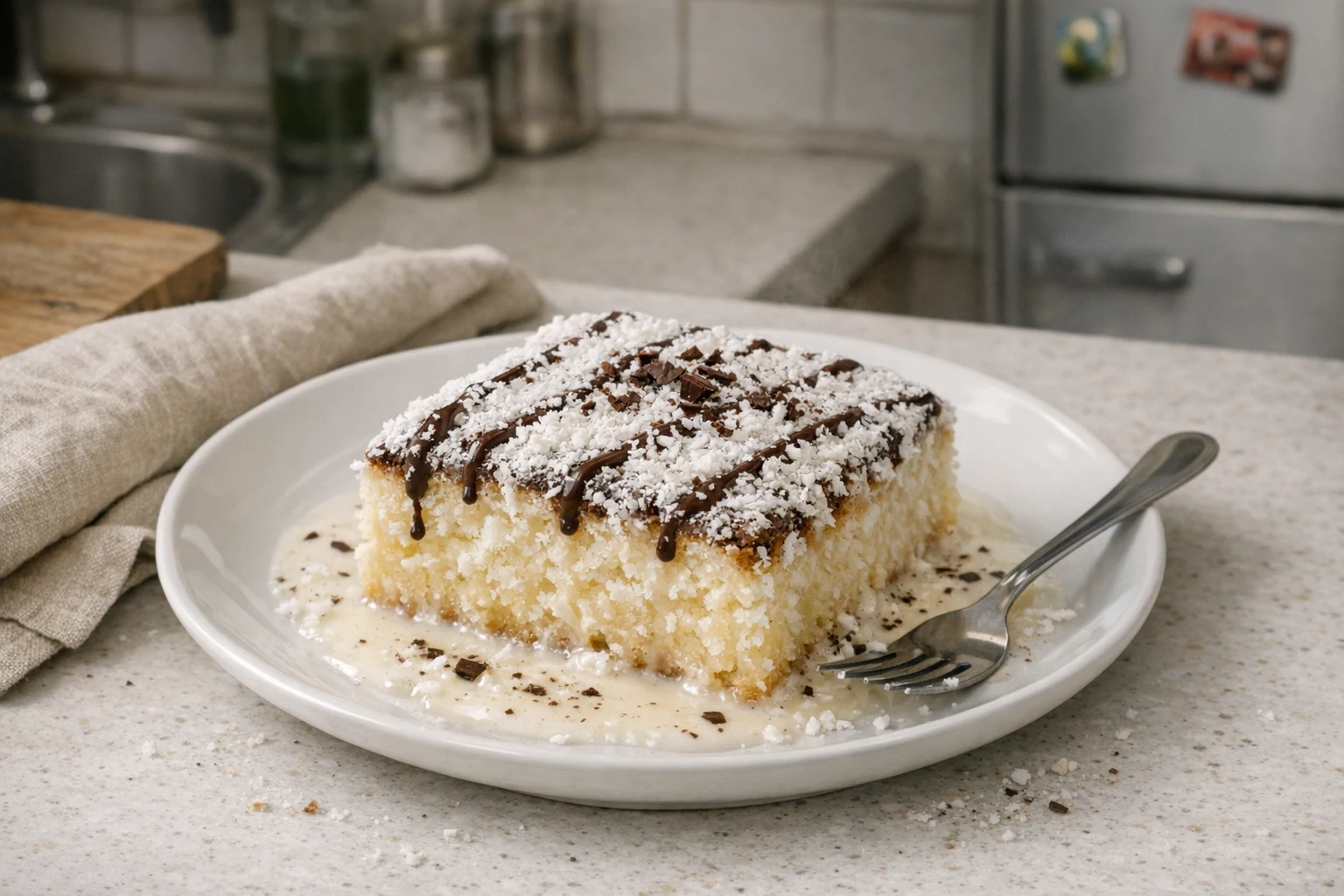 Kokoscake met mokmaten