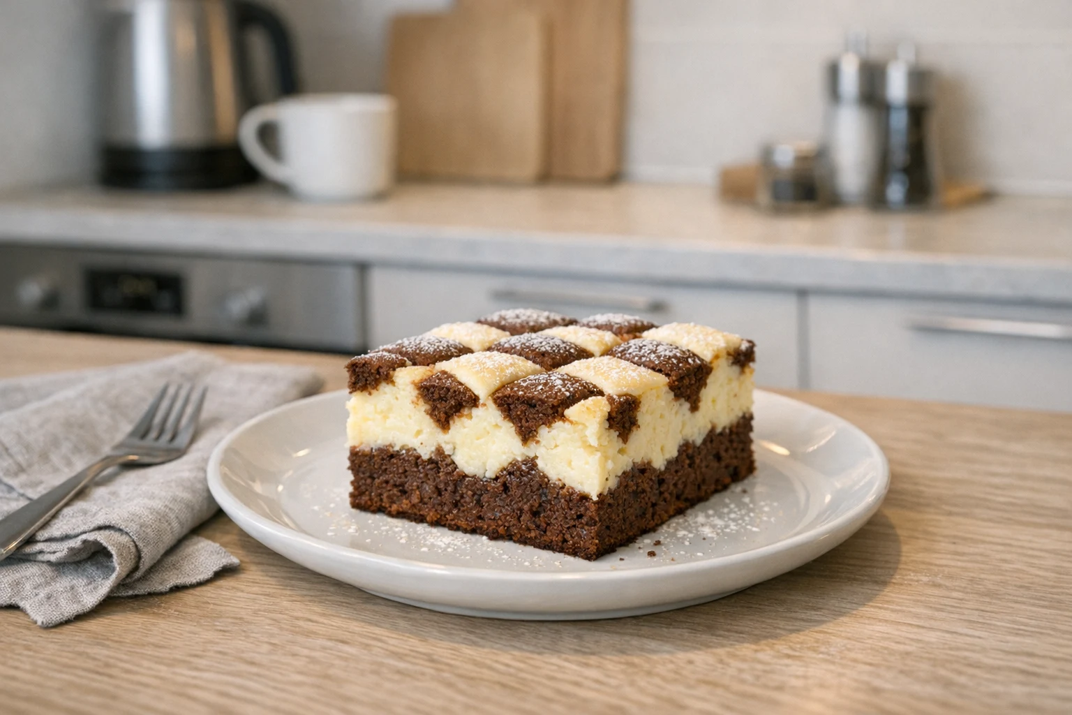 Kwarkcake ‘Doorgestikte deken’