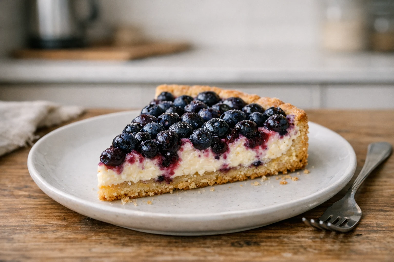 Bosbessentaart met mascarpone