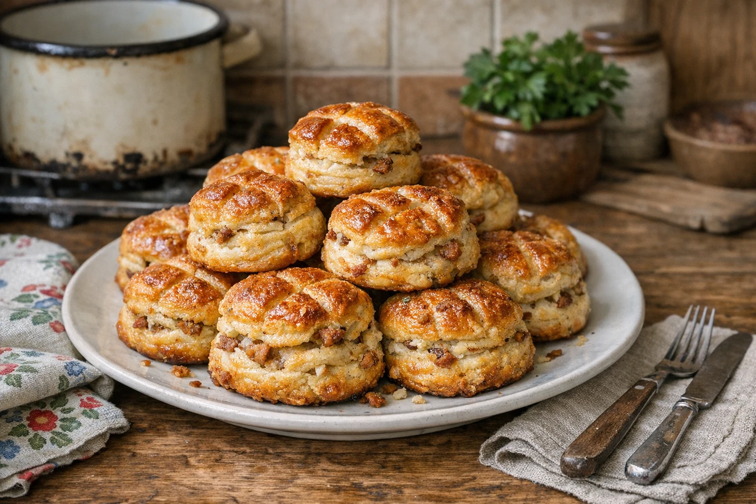 Aardappel-kaantjesbroodjes