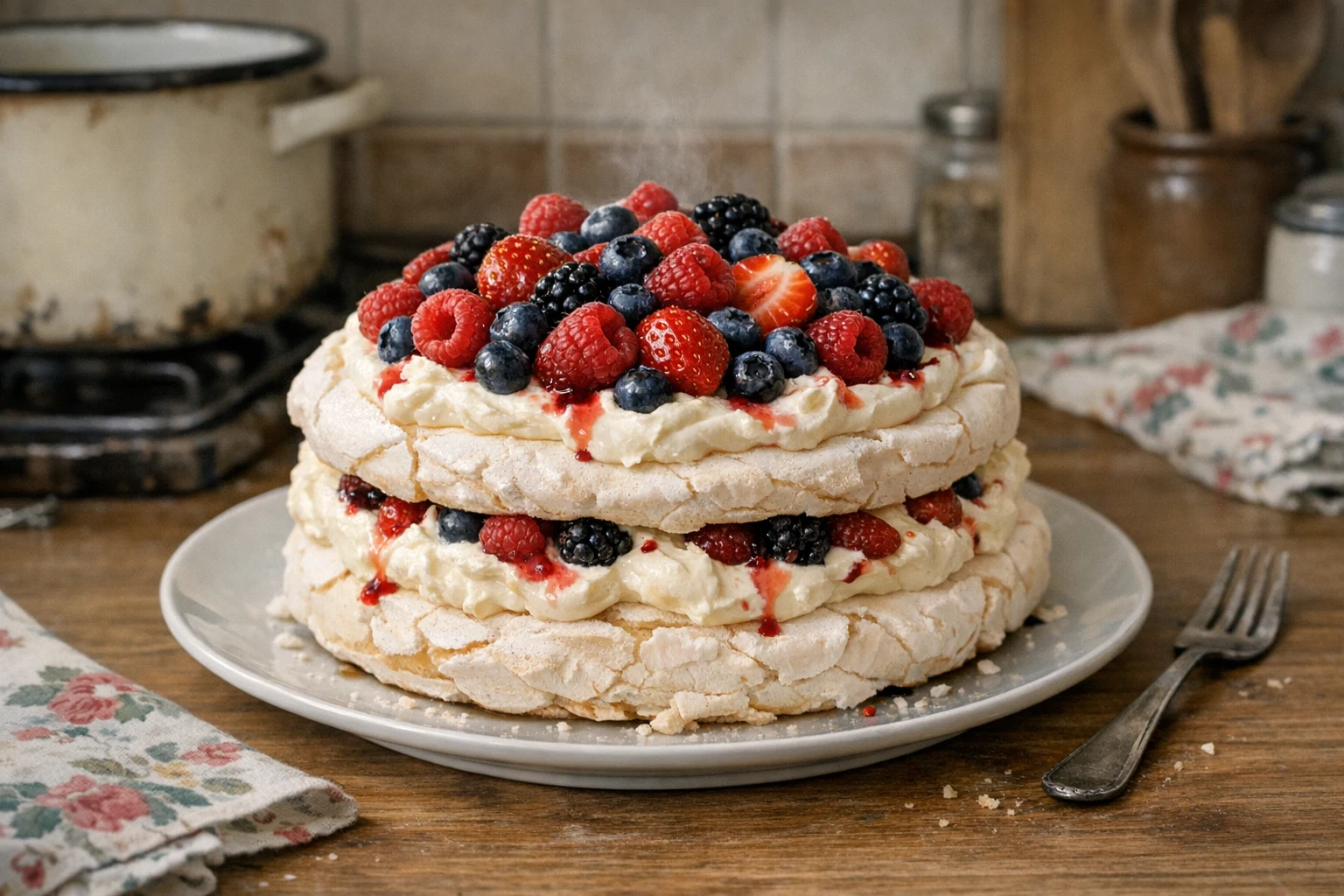 Pavlova met mascarponecrème