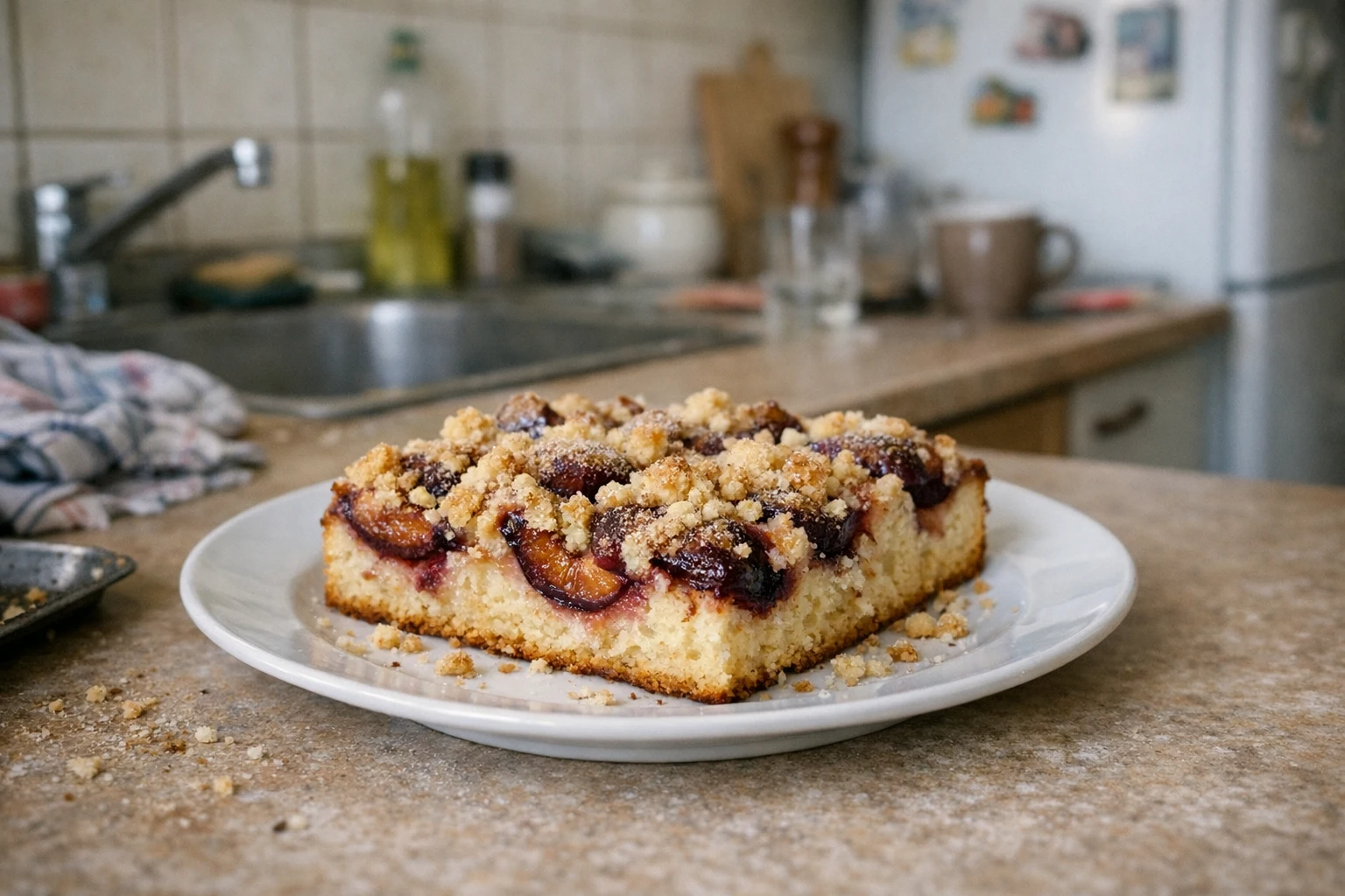 Snelle pruimencake