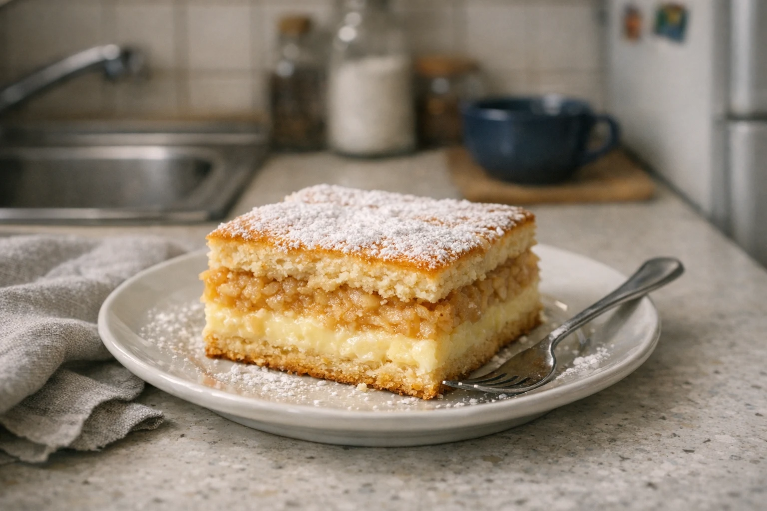 Appeltaart met vanillepudding
