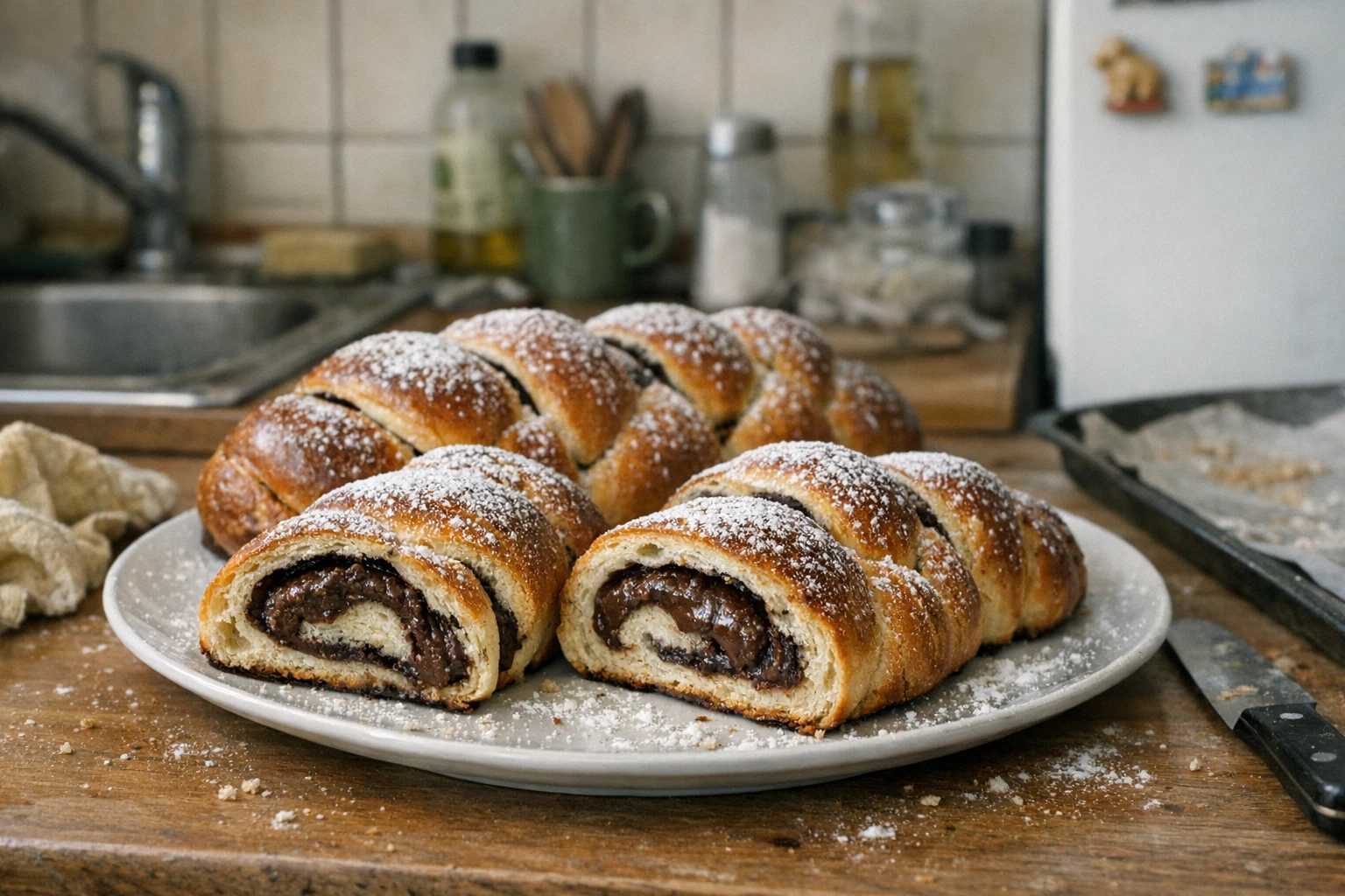 Gerezen cake met chocoladepudding