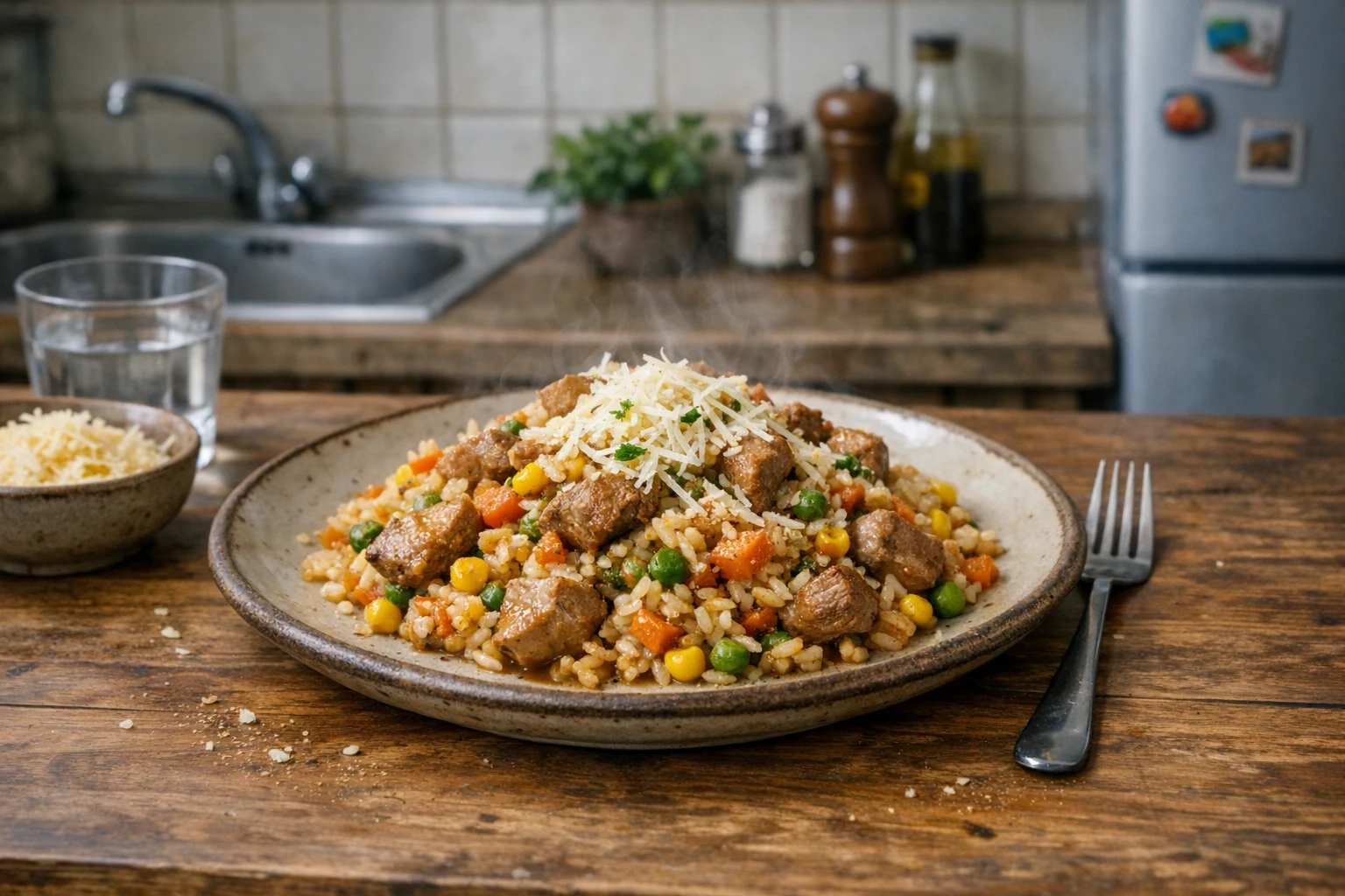 Risotto met varkensvlees
