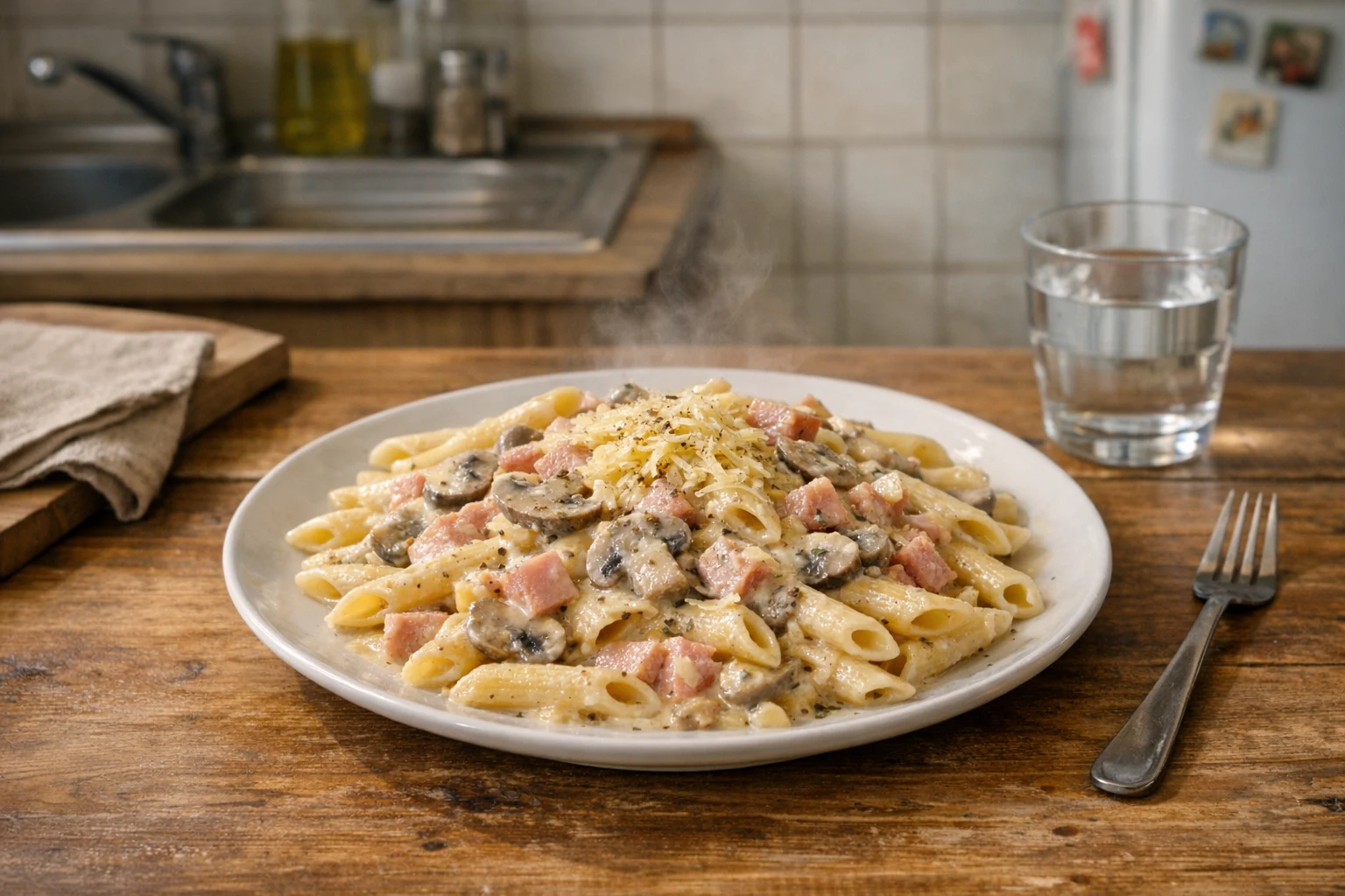 Pasta met romige saus