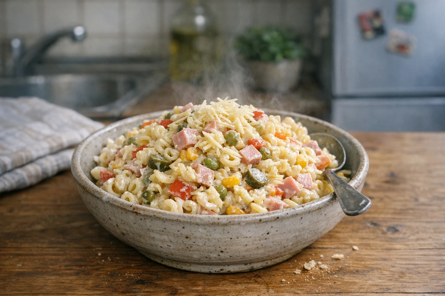 Pastasalade met mayonaise