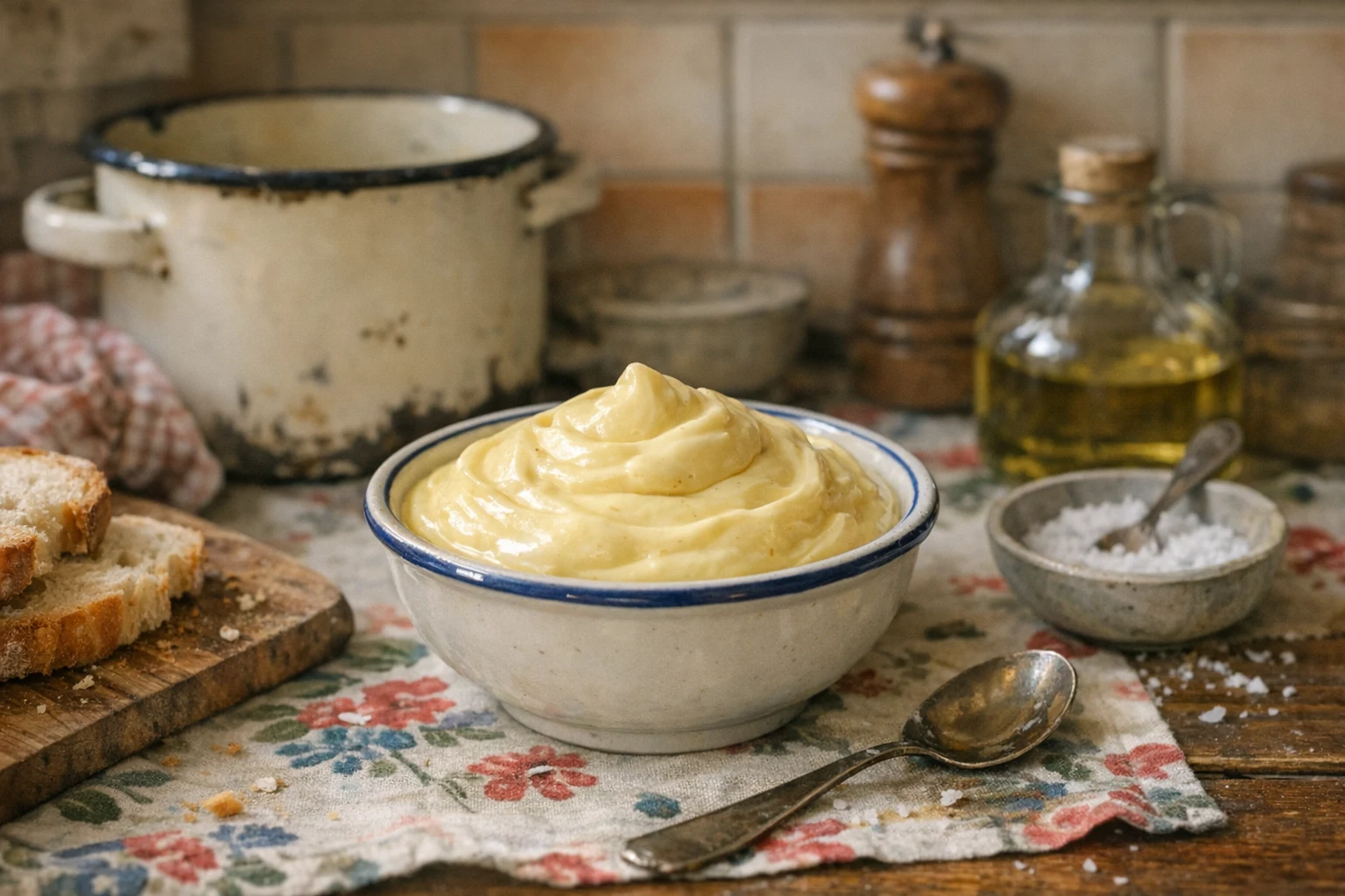 Zelfgemaakte mayonaise