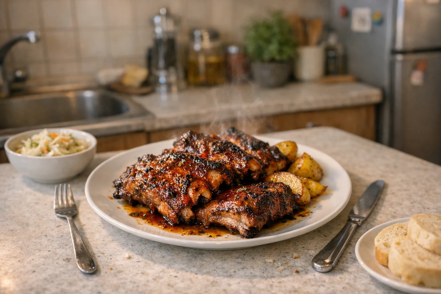 Gebakken spareribs