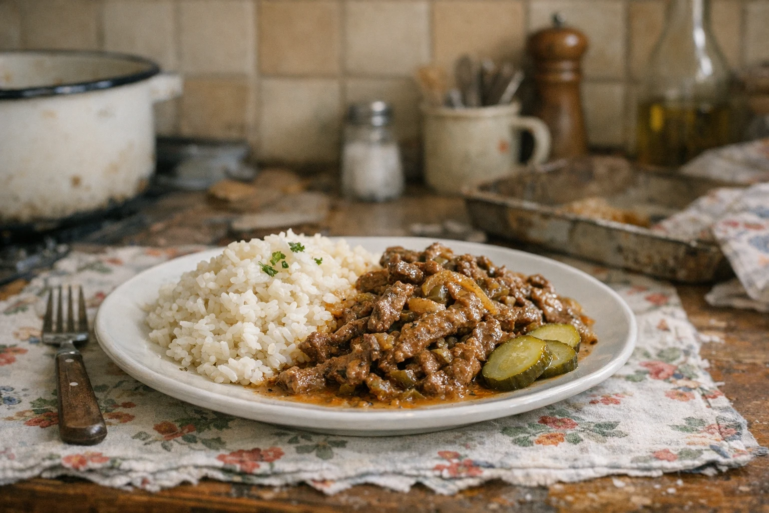 Rundvlees stroganoff