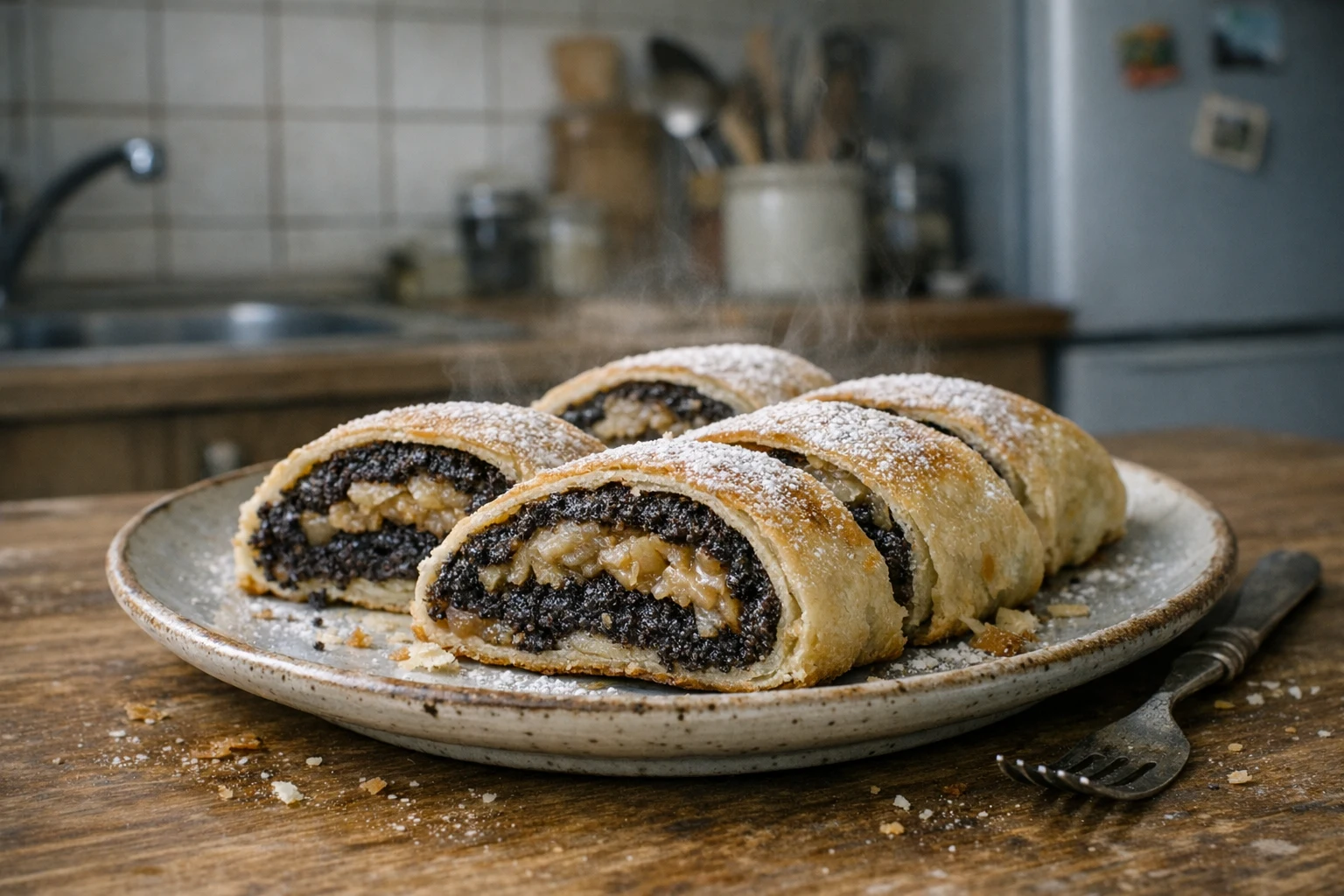 Uitgerolde strudel