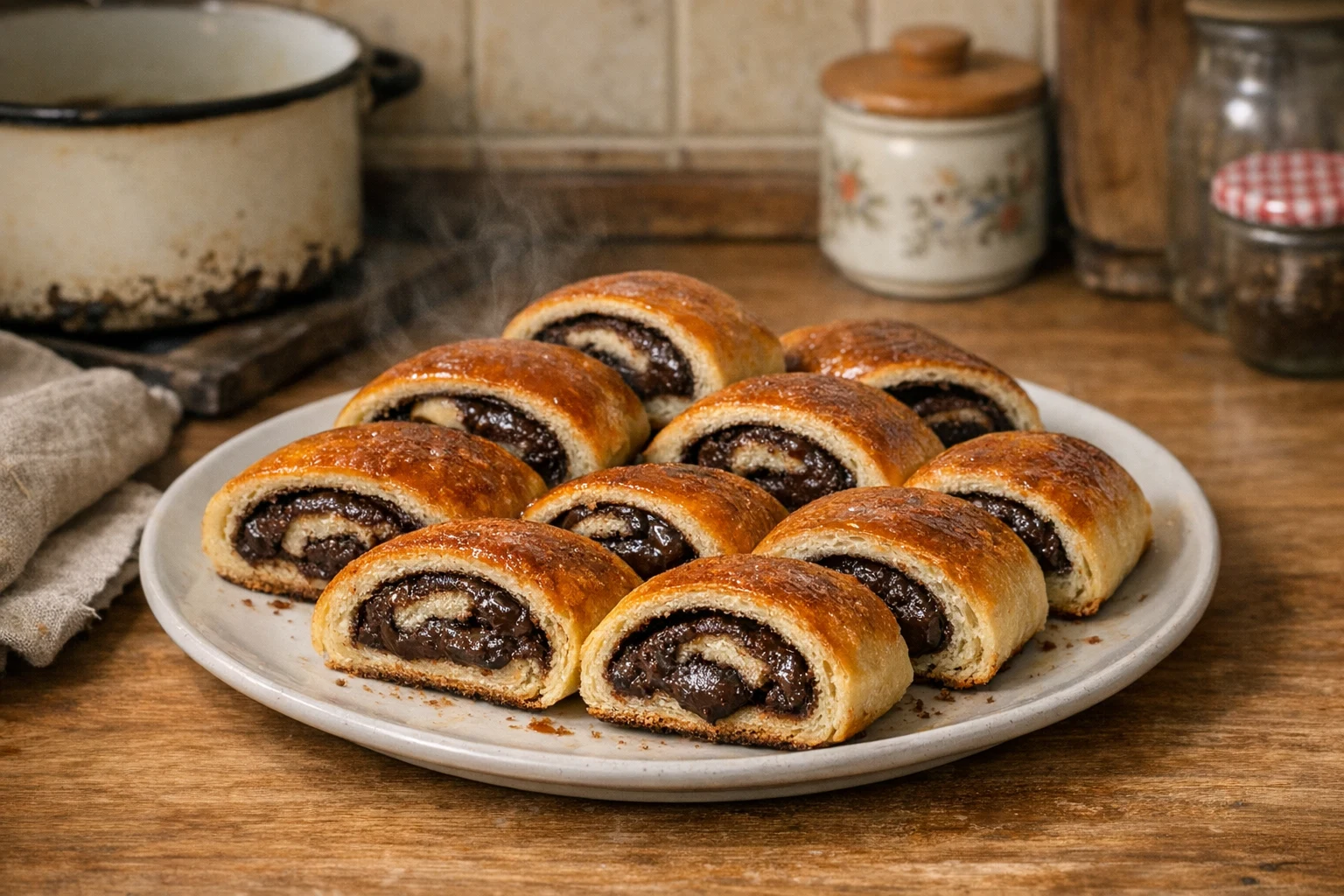 Chocolade-puddingbrood