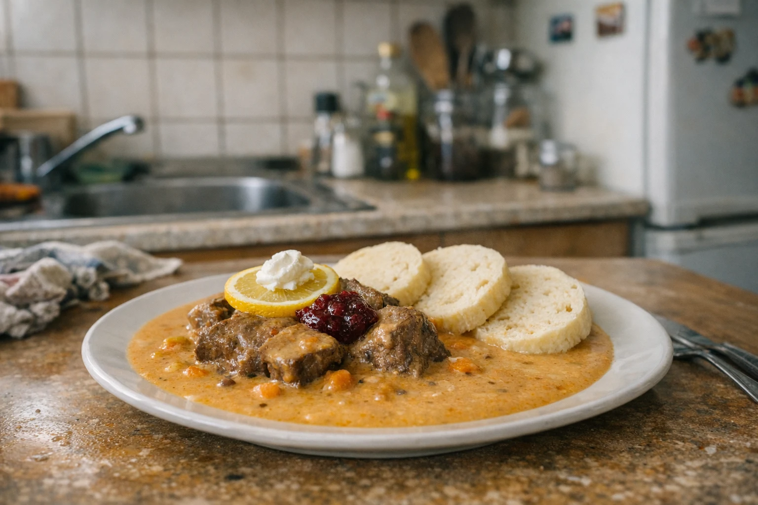 Svíčková met roomsaus