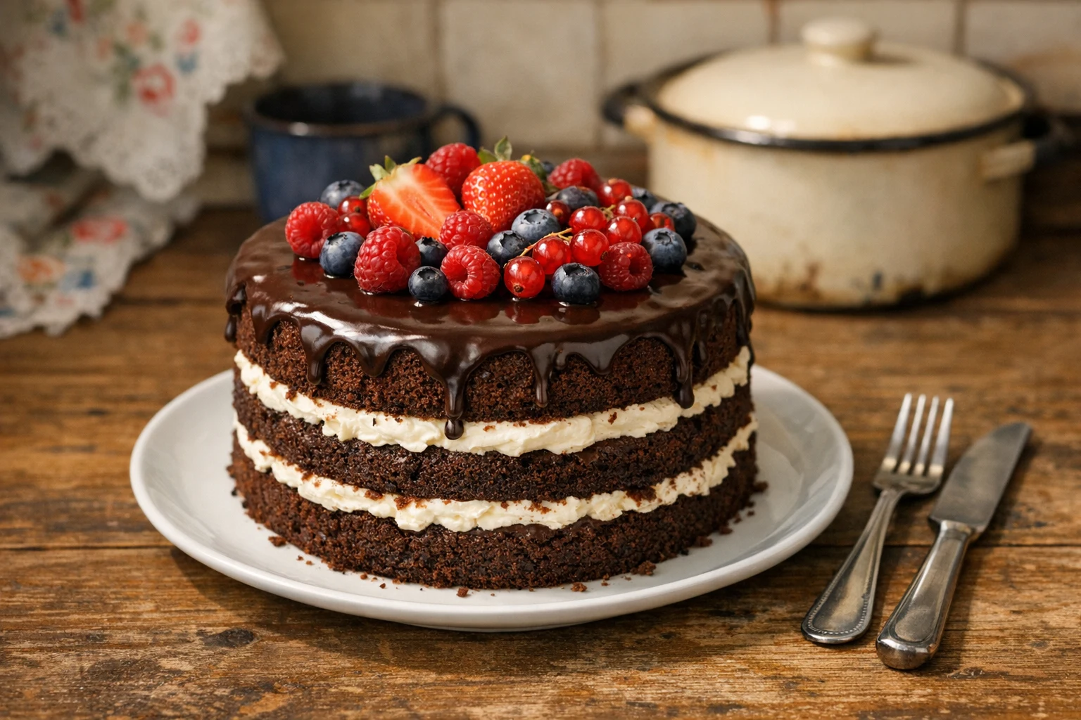 Chocoladetaart met mascarpone