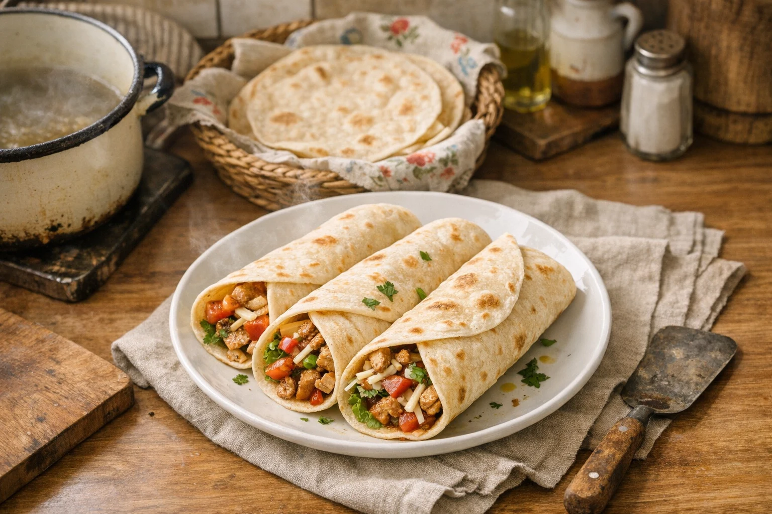 Zelfgemaakte tortilla's