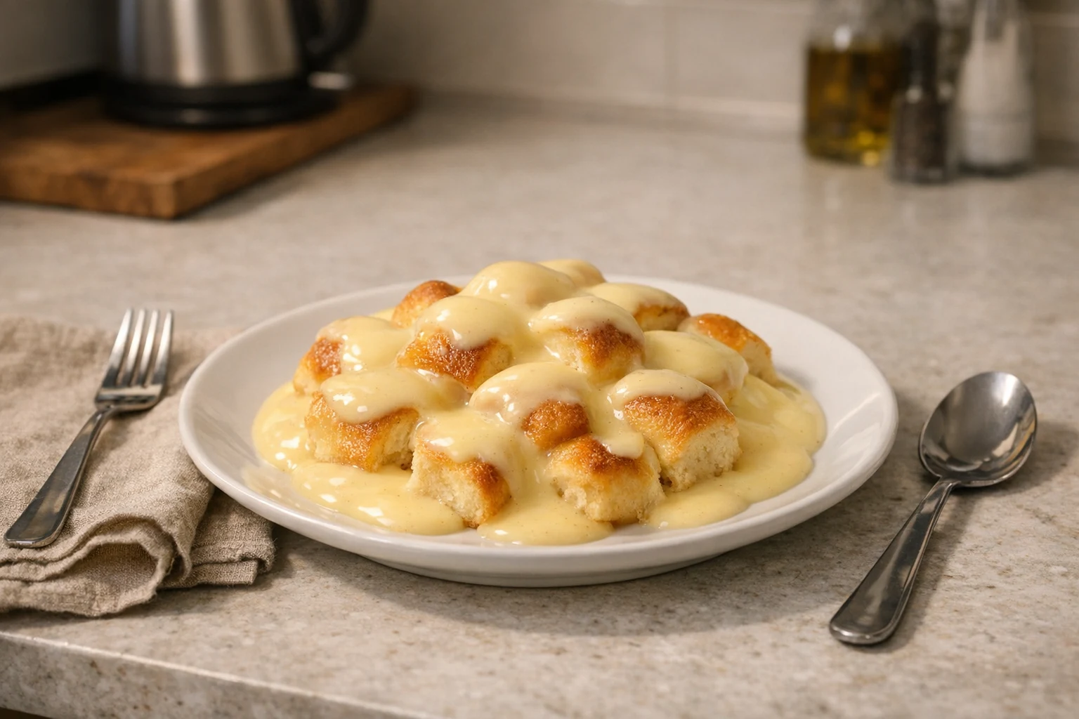 Dukaatbroodjes met vanillepudding