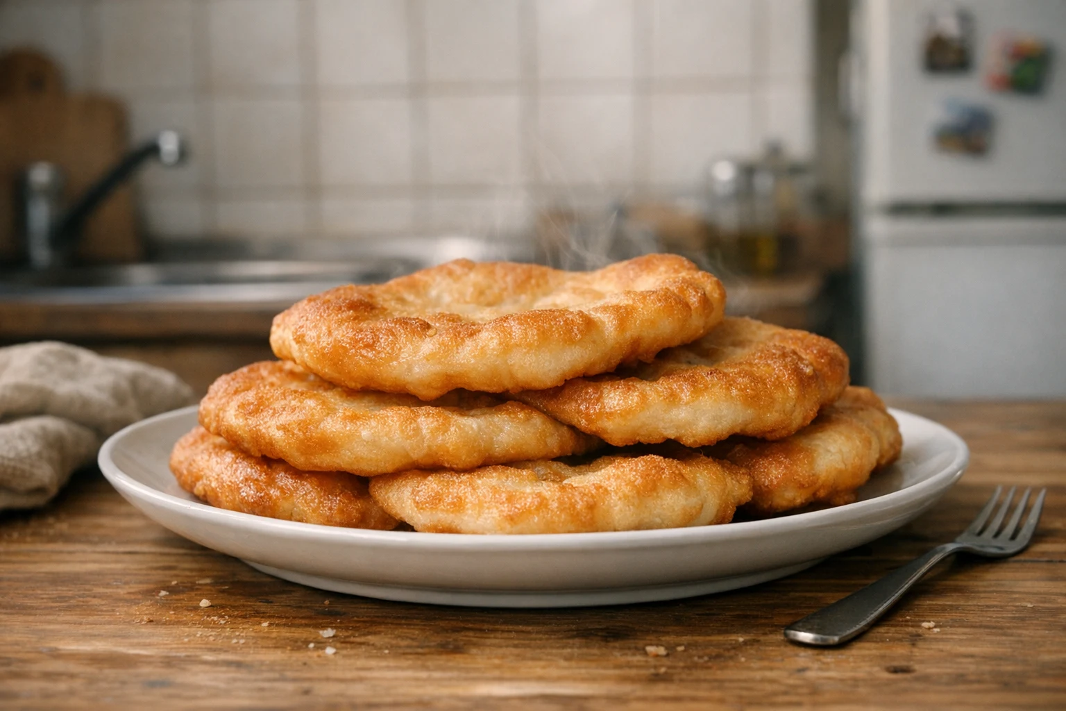 Snelle lángos zonder rijzen