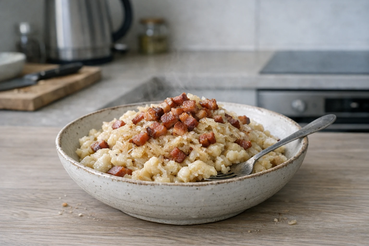 Halušky met zuurkool (strapačky)