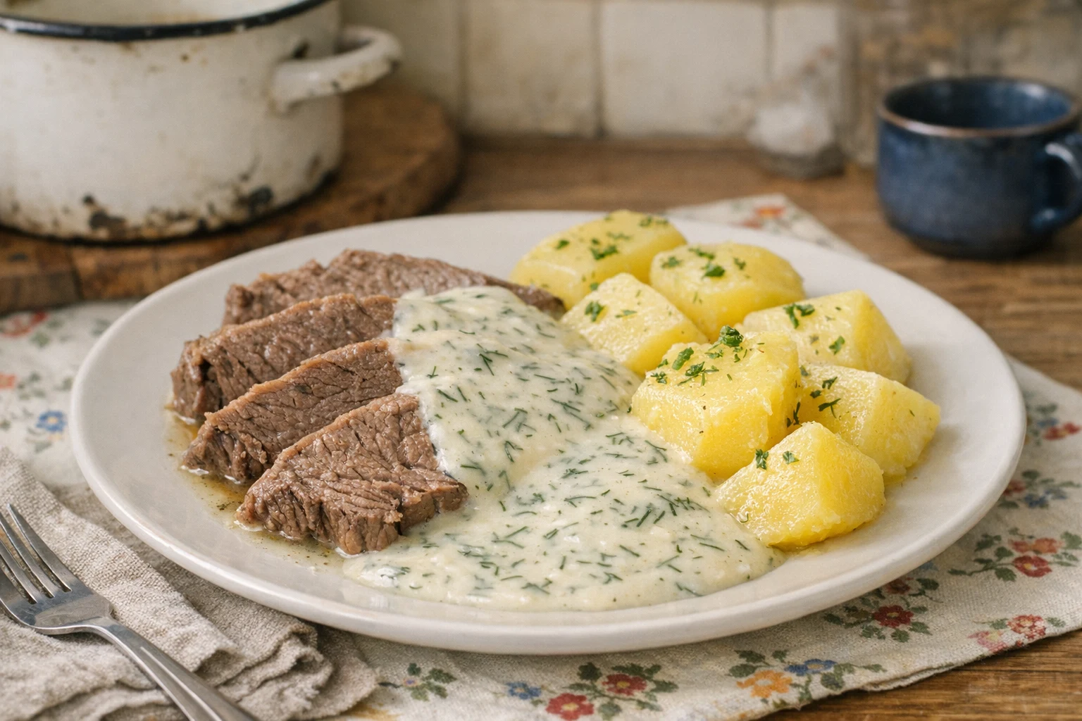 Rundvlees met dillesaus