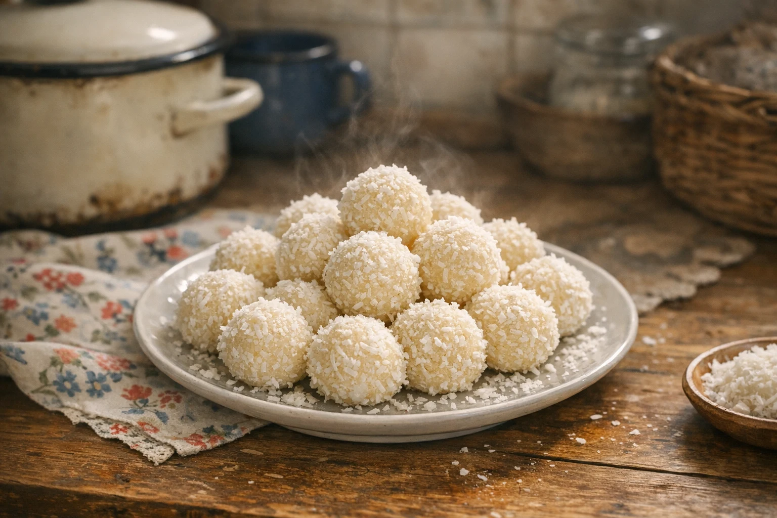 Zelfgemaakte Raffaello-balletjes