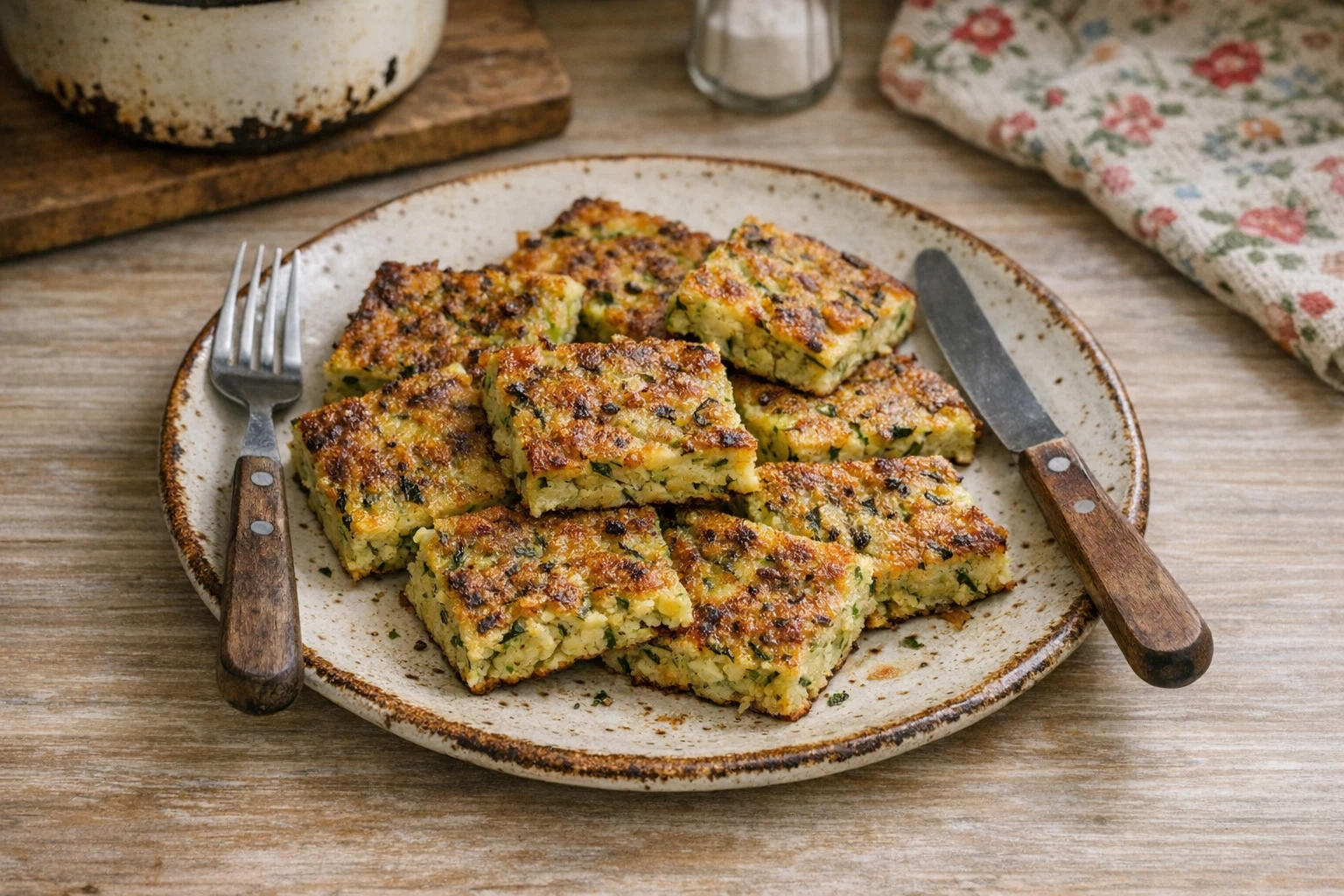 Courgette-aardappelkoek uit de oven