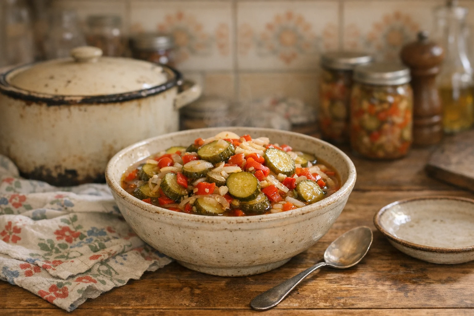 Zoetzure komkommersalade om in te maken